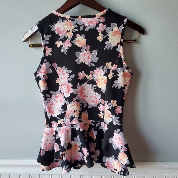 A. Byer Stretchy Flare Peplum Blouse - Picture 11 of 16